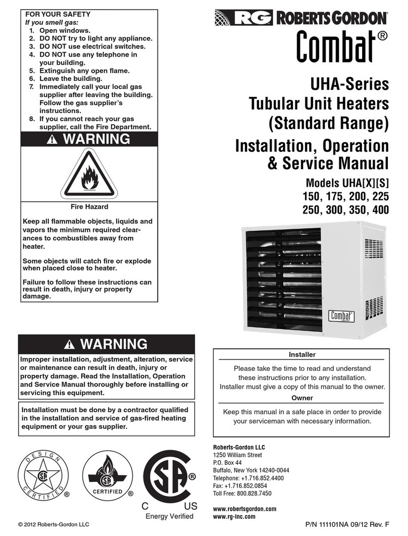 Roberts Gorden Combat UHA-Series Manual