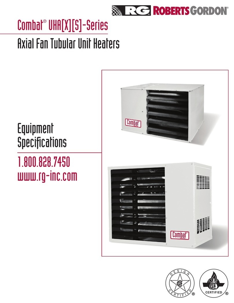 Roberts Gorden Combat UHA S Series Equipment specifications Roberts Gorden Combat UHA S Series Equipment specifications
