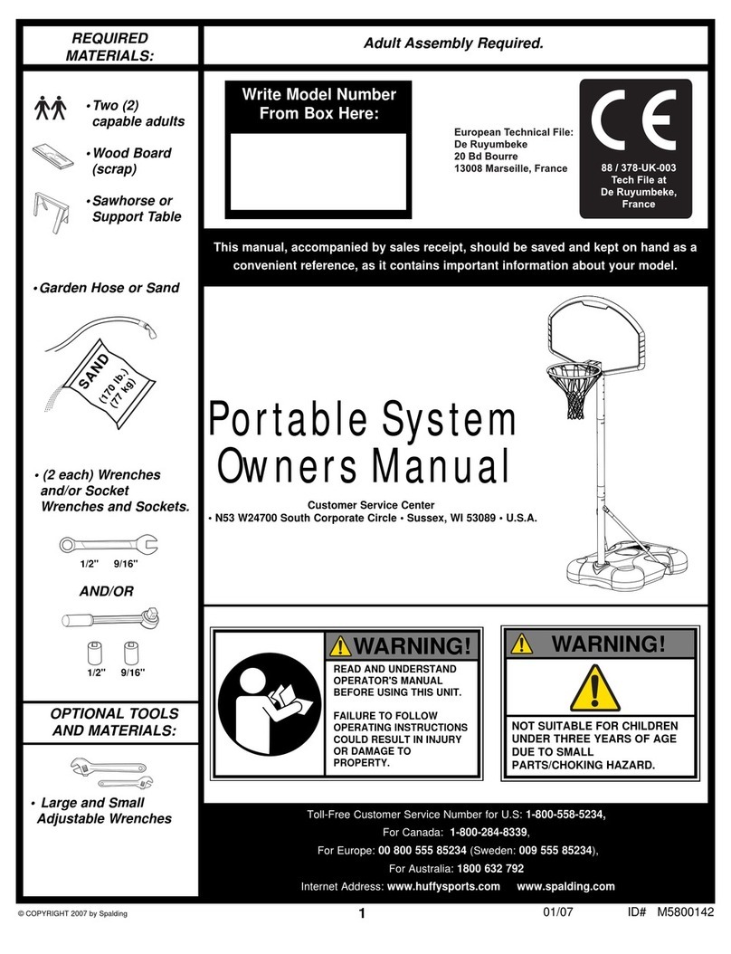 SPALDING M5800142 owner's manual