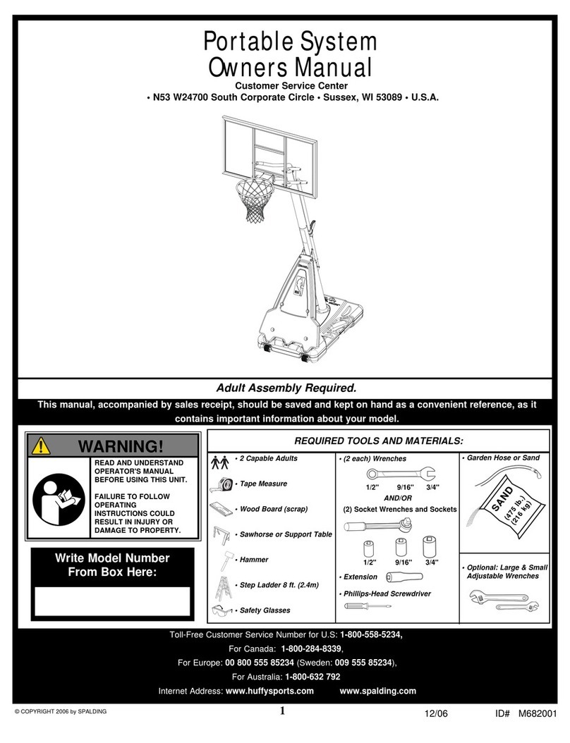 SPALDING M682001 owner's manual