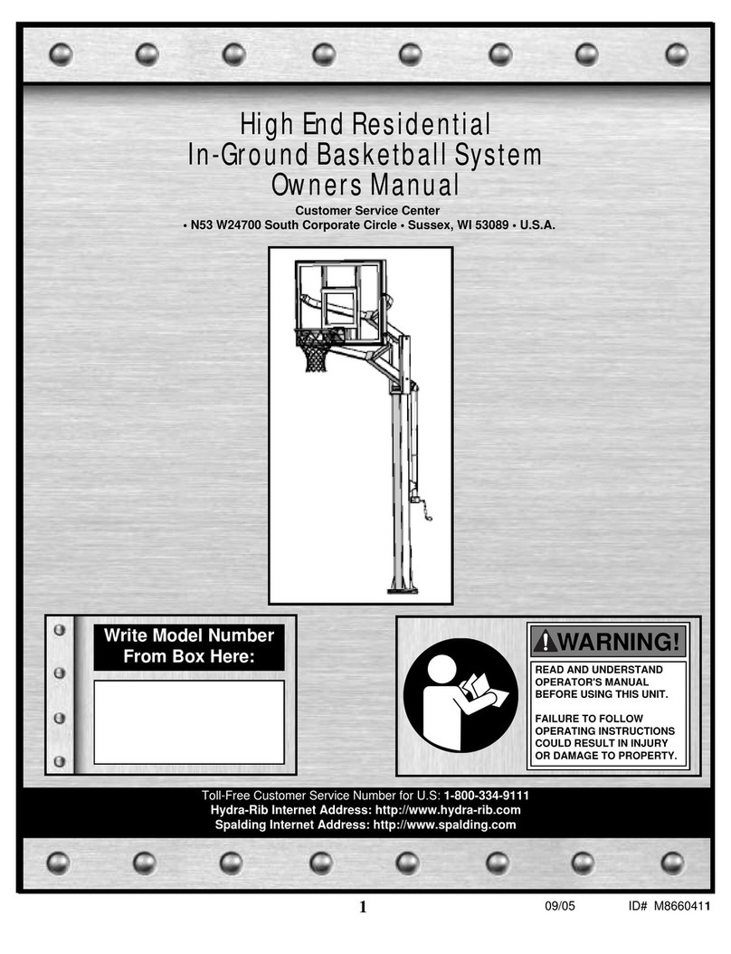 SPALDING M8660411 owner's manual