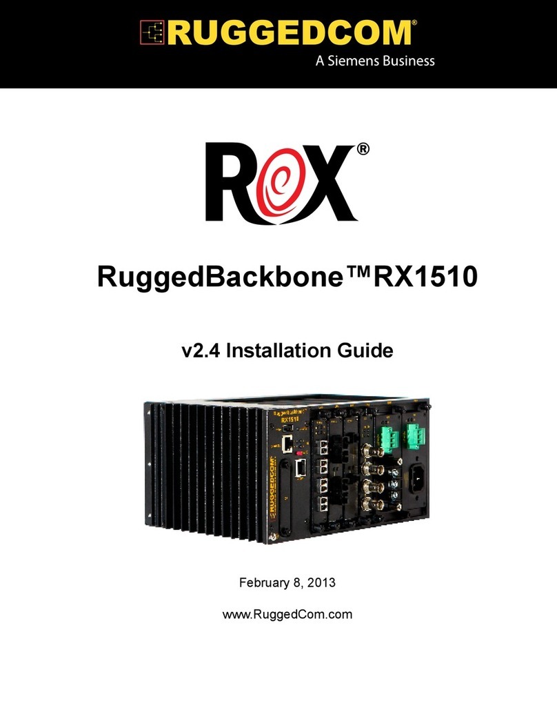 RuggedCom RUGGEDBACKBONE RX1510 installation guide