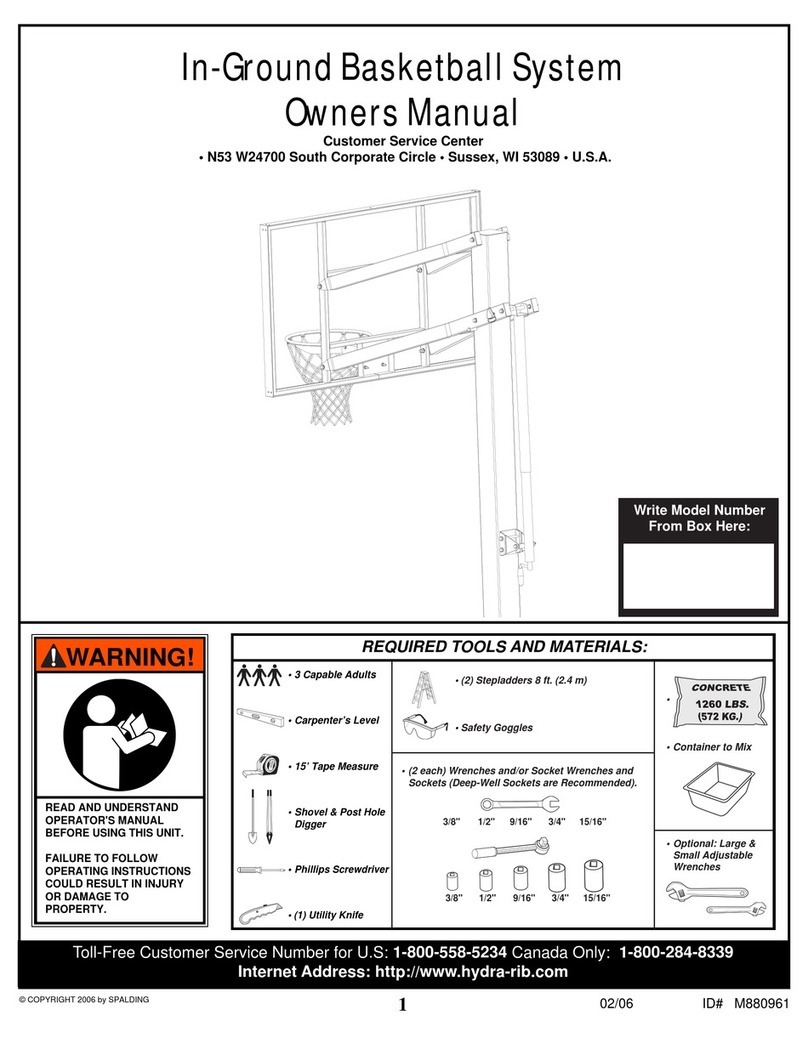 SPALDING M880961 owner's manual