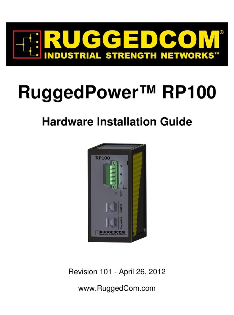 RuggedCom RUGGEDPOWER RP100 Hardware installation guide
