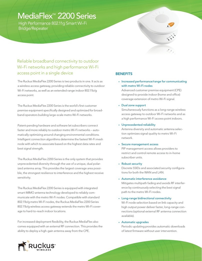 Ruckus Wireless Media Flex 2200 Series User manual