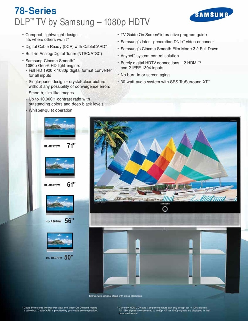 Samsung HL-R5078W Specifications