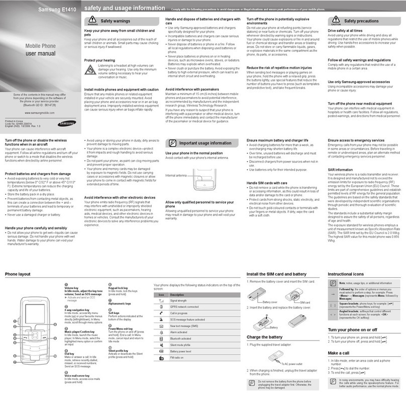Samsung E1410 user manual