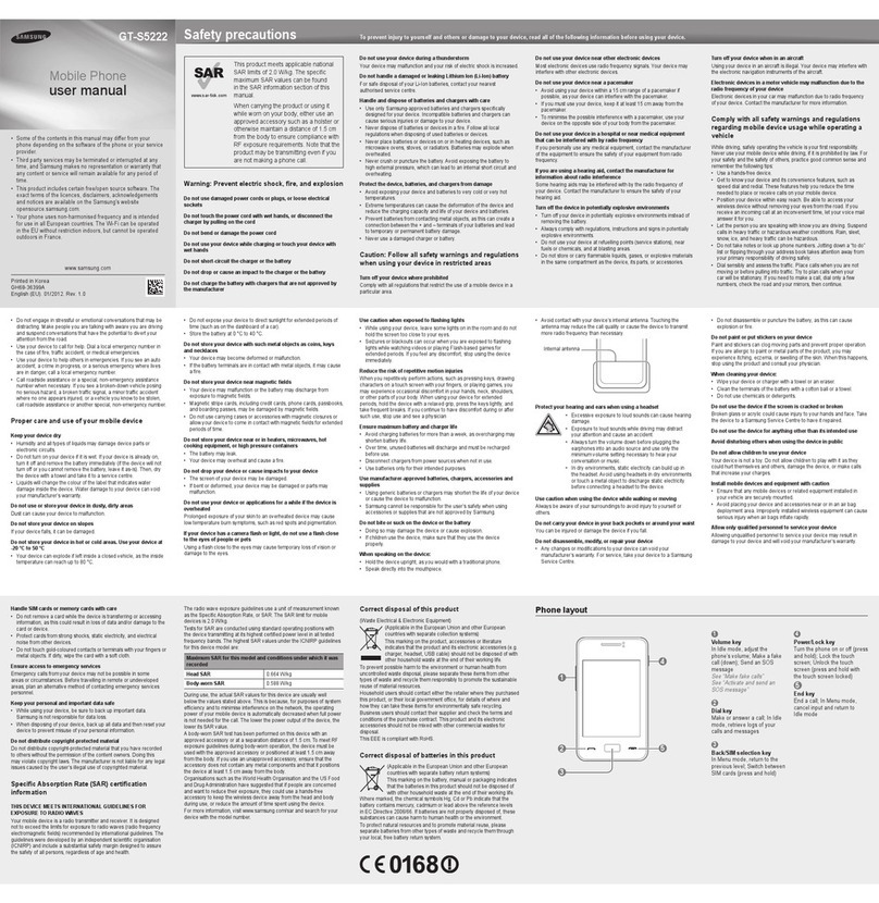 Samsung GT-S5222 User manual