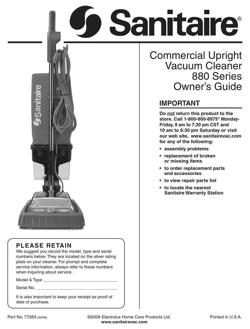 Sanitaire 880 Series User manual
