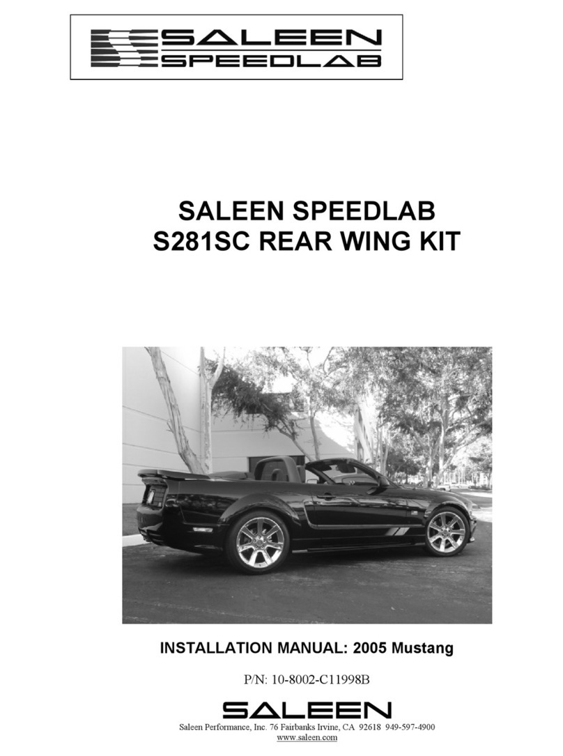 Saleen 10-8002-C11998B installation manual Saleen 10-8002-C11998B installation manual