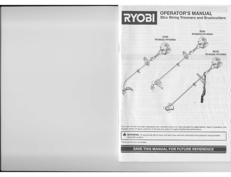 Ryobi CS30, SS30, BC30 Operator's manual