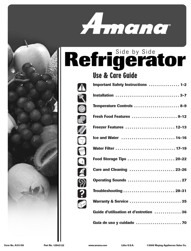 Amana 12842122 User manual Amana 12842122 User manual
