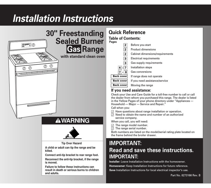 Whirlpool 8273166 User manual