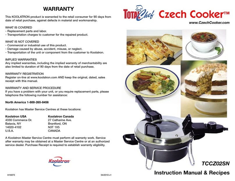 Koolatron Czech Cooker TCCZ02SN Technical specifications
