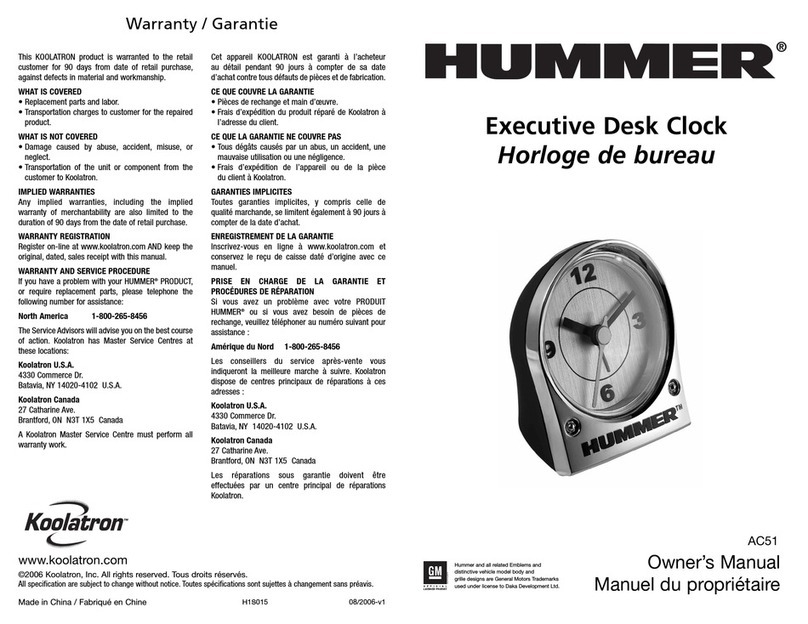 Koolatron Hummer AC51 User manual