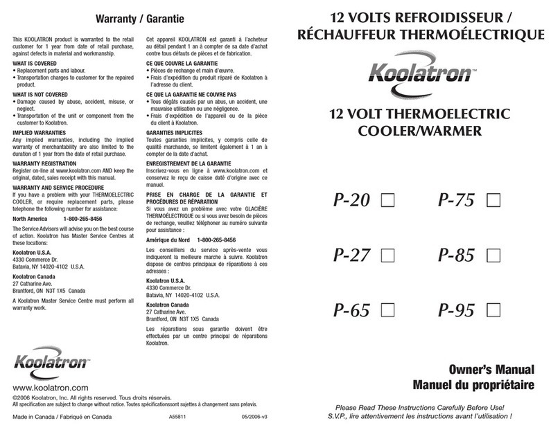Koolatron P-20 owner's manual