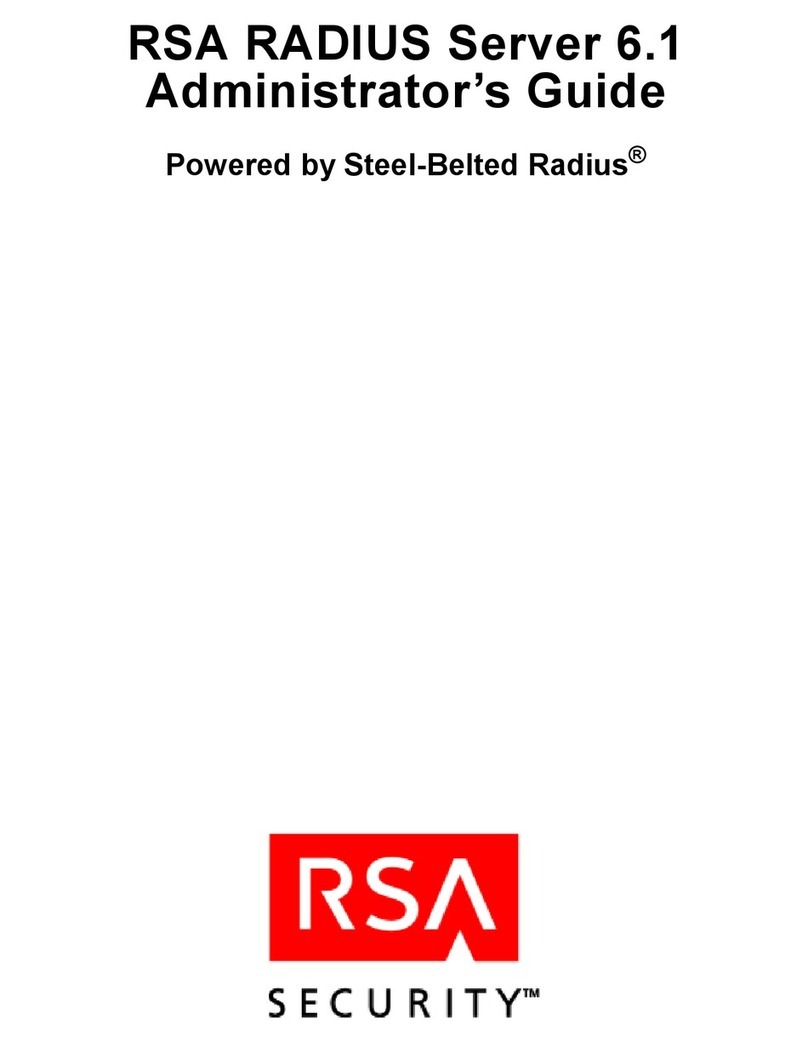 RSA Security RSA RADIUS Server 6.1 Administrator's guide
