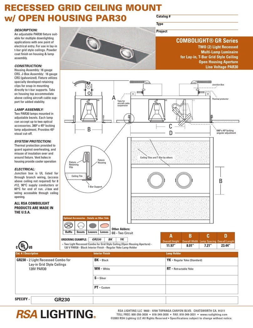 RSA Lighting PAR30 User manual