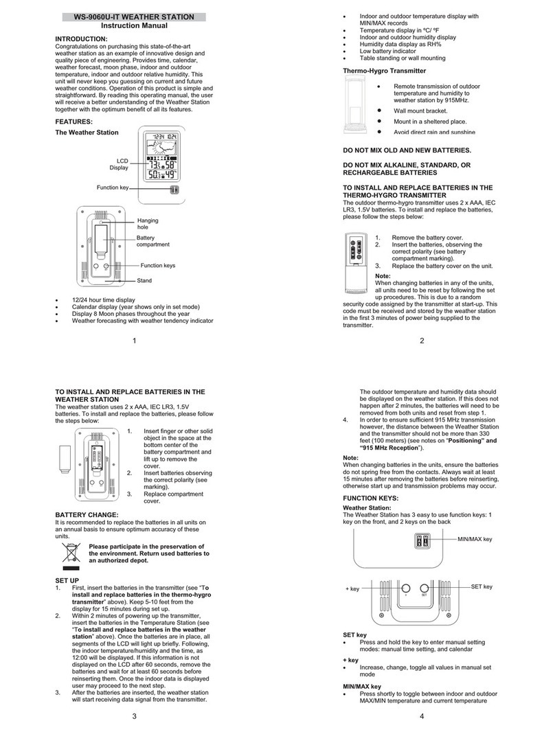 La Crosse Technology WS-9060U-IT User manual