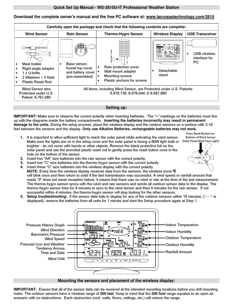 La Crosse Technology WS-2810U-IT Quick setup manual