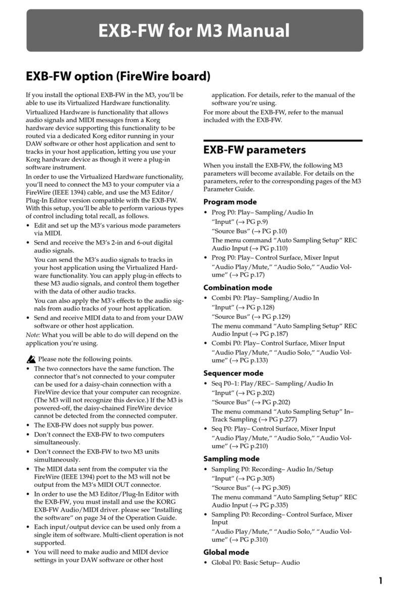 Korg EXB-FW User manual
