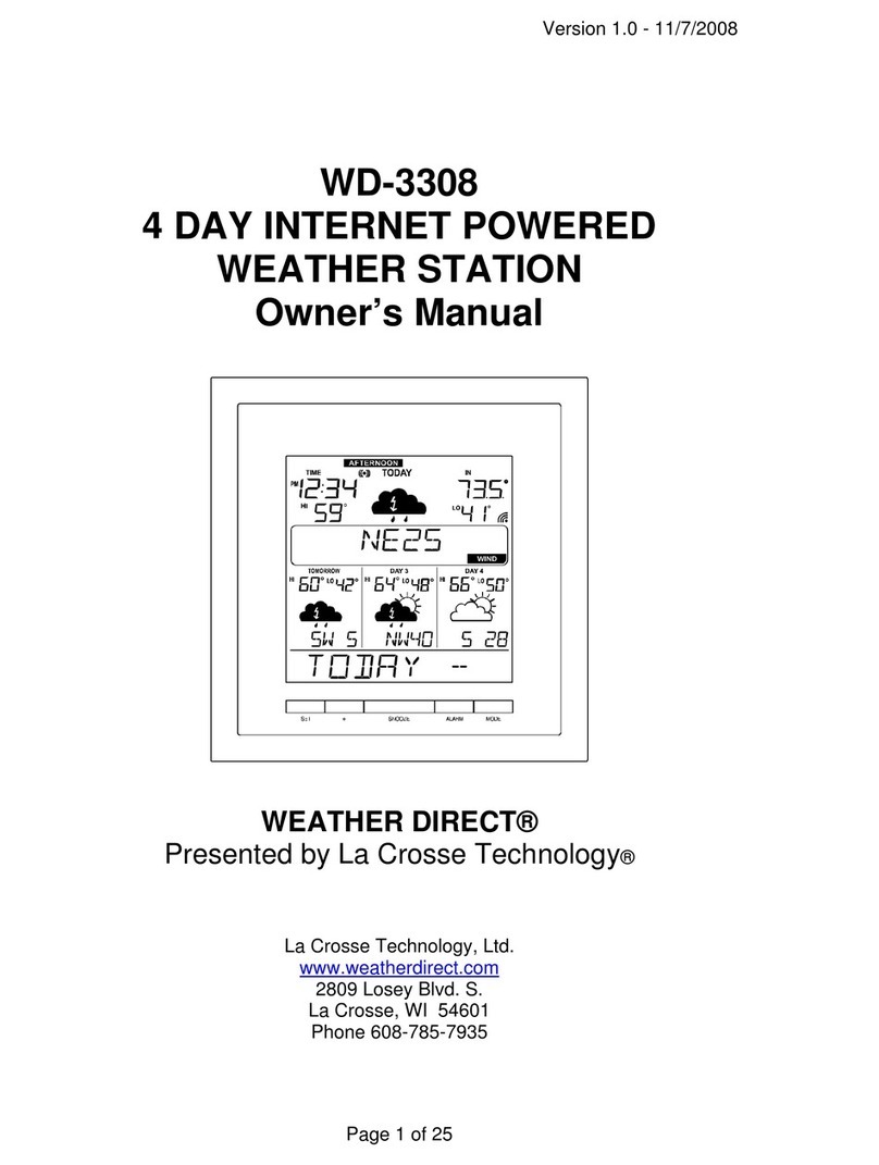 La Crosse Technology Weather Direct WD-3308 owner's manual