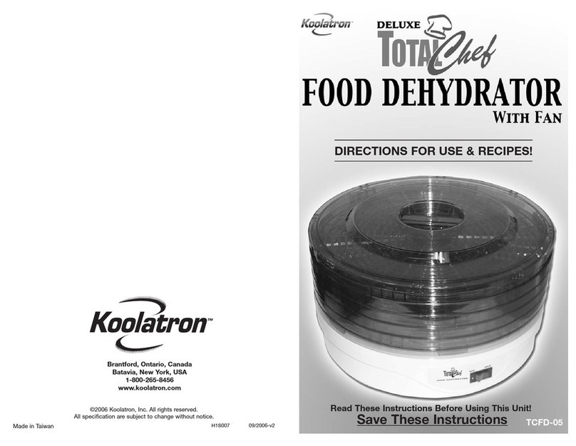 Koolatron Deluxe Total Chef TCFD-05 Directions for use & recipes