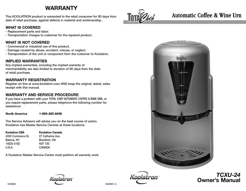 Koolatron Total Chef TCXU-24 User manual