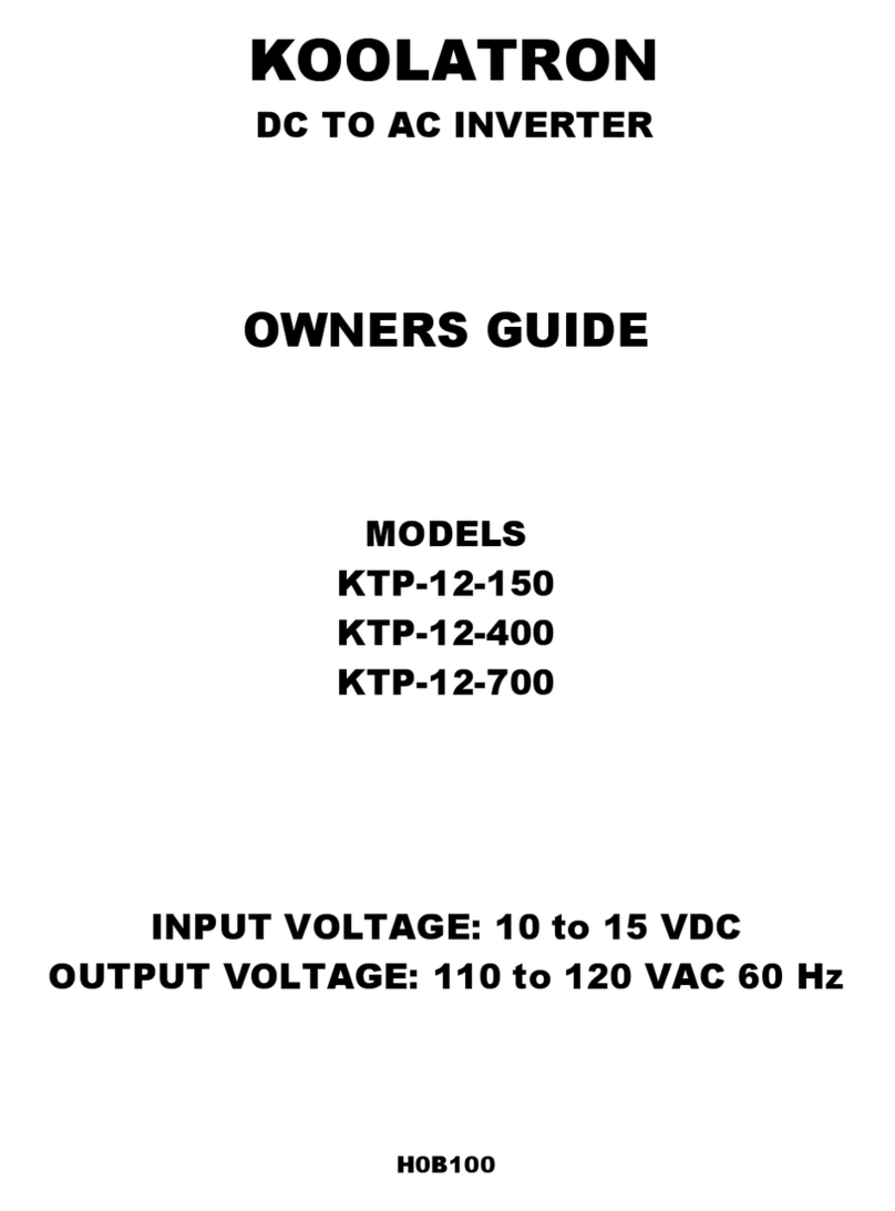 Koolatron KTP-12-150 owner's guide