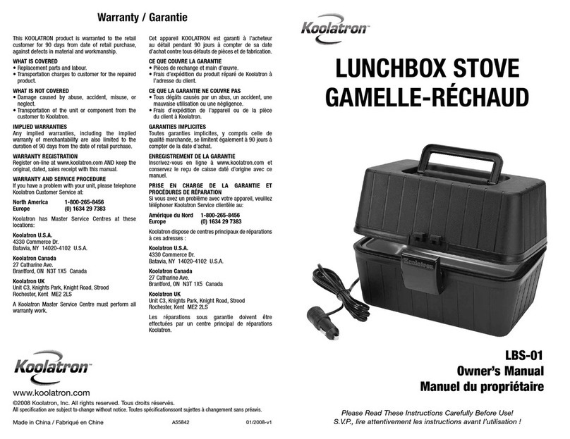 Koolatron LBS-01 owner's manual