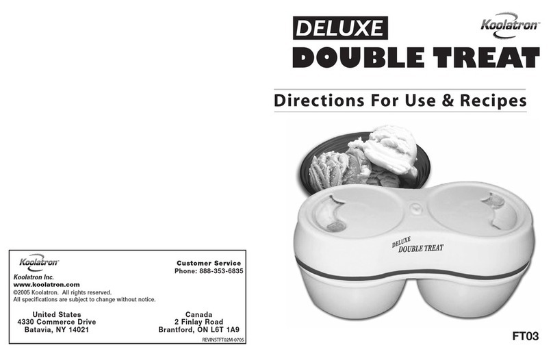 Koolatron Deluxe DOUBLE TREAT FT03 Manual