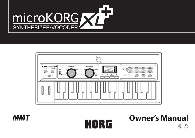 Korg MMT microKORG XL+ owner's manual