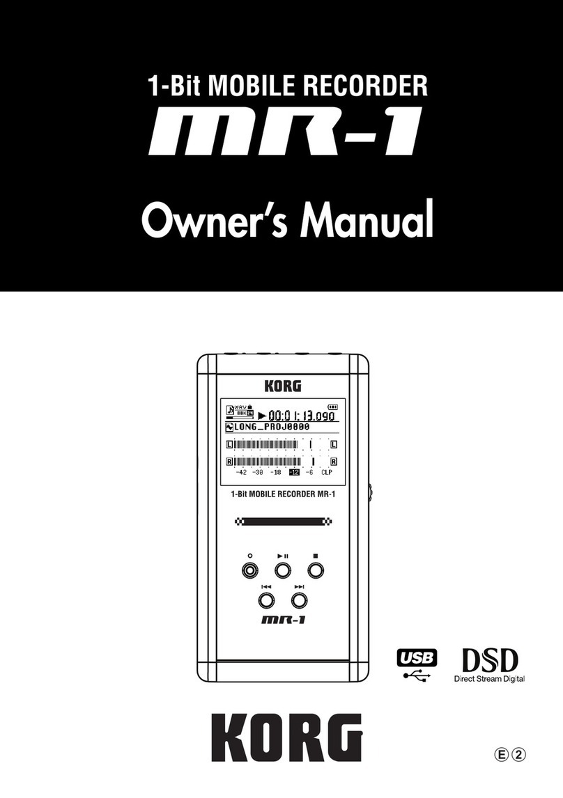 Korg MR-1 owner's manual