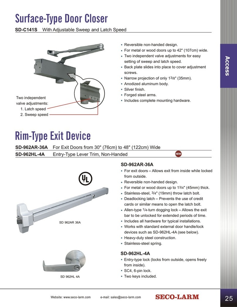 SECO-LARM Enforcer SD-C141S Installer manual