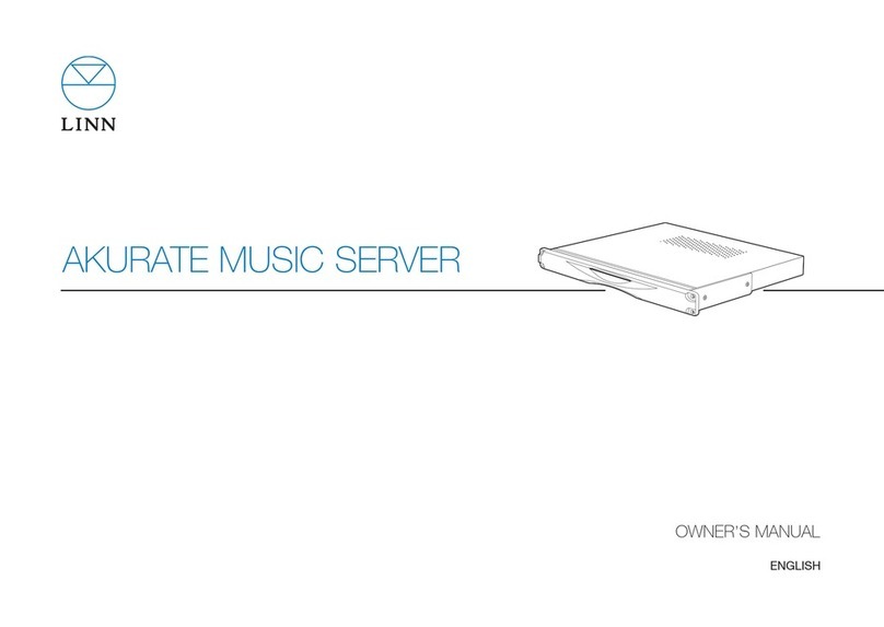 Linn AKURATE MUSIC SERVER owner's manual