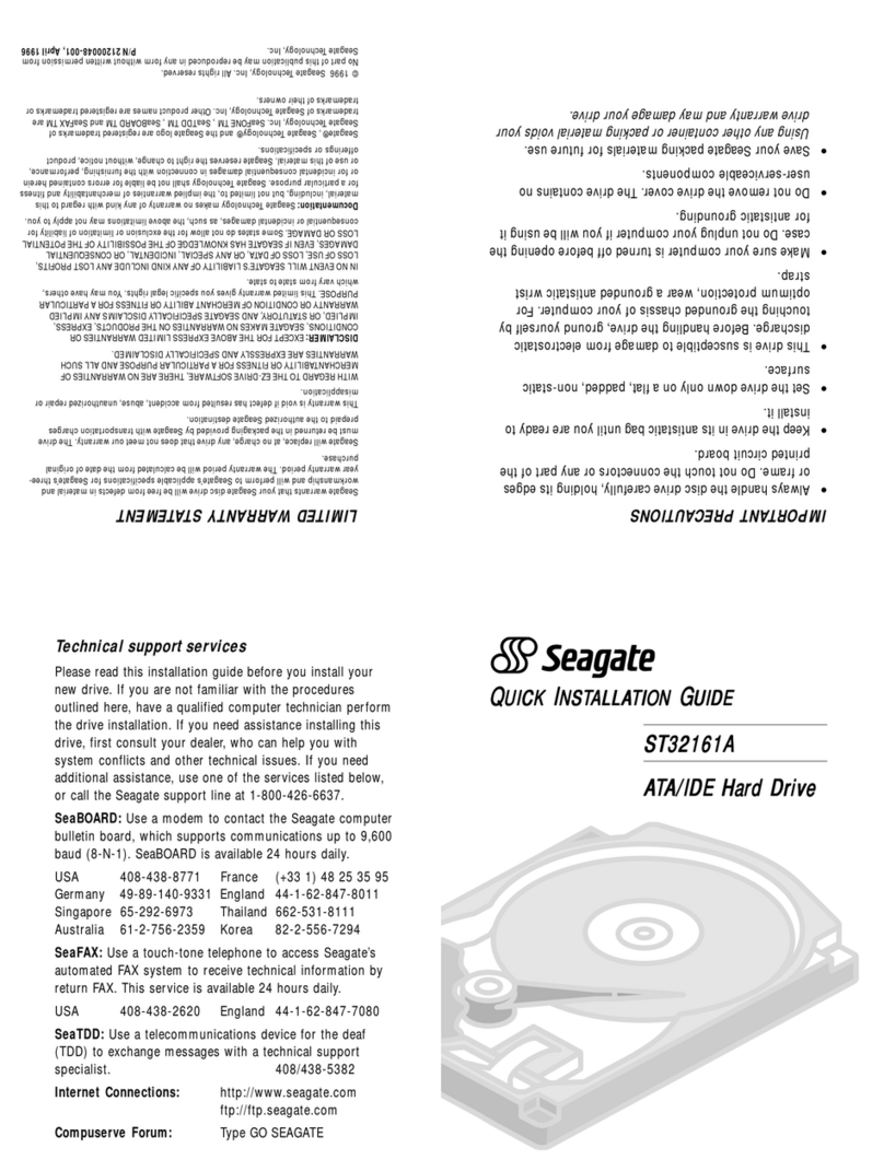 Seagate ST32161A User manual