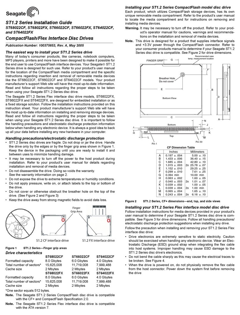 Seagate ST1.2 Series User manual