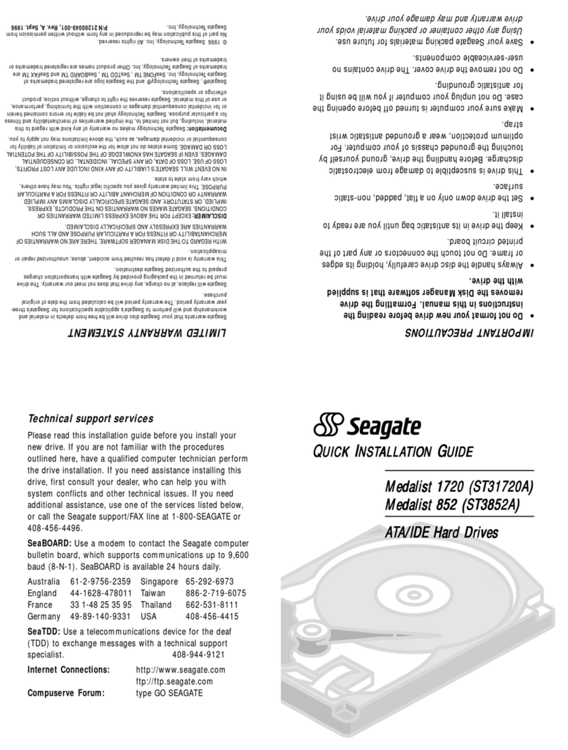 Seagate Medalist 1720 User manual