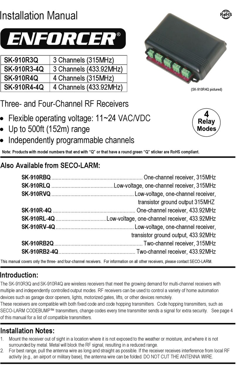 SECO-LARM Enforcer SK-910R3-4Q User manual SECO-LARM Enforcer SK-910R3-4Q User manual