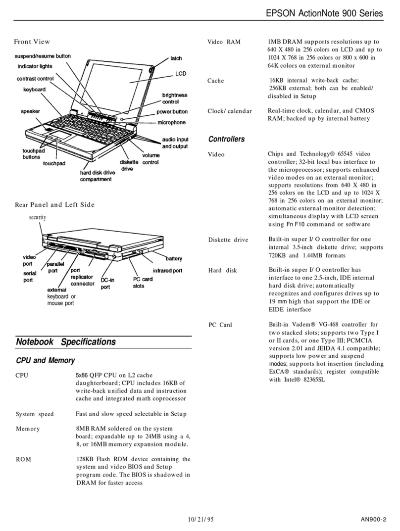 Epson 900N User manual