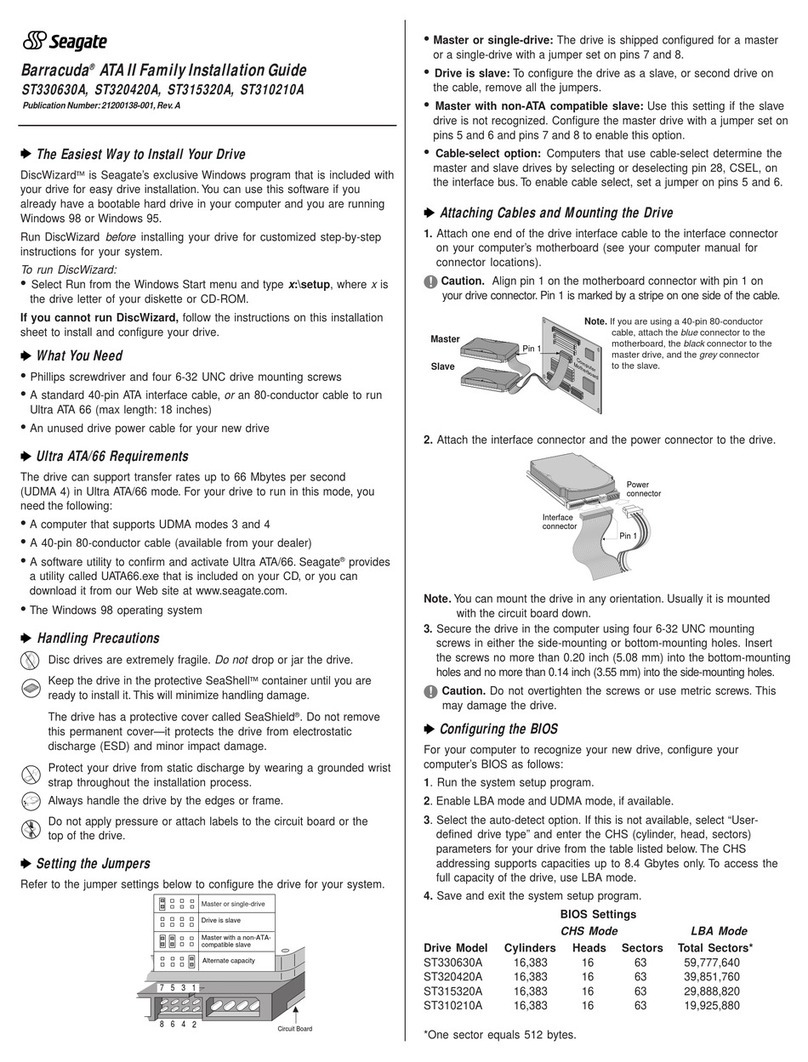 Seagate Barracuda ATA II Family installation guide