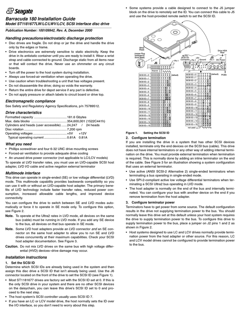 Seagate Barracuda 180 Family User manual
