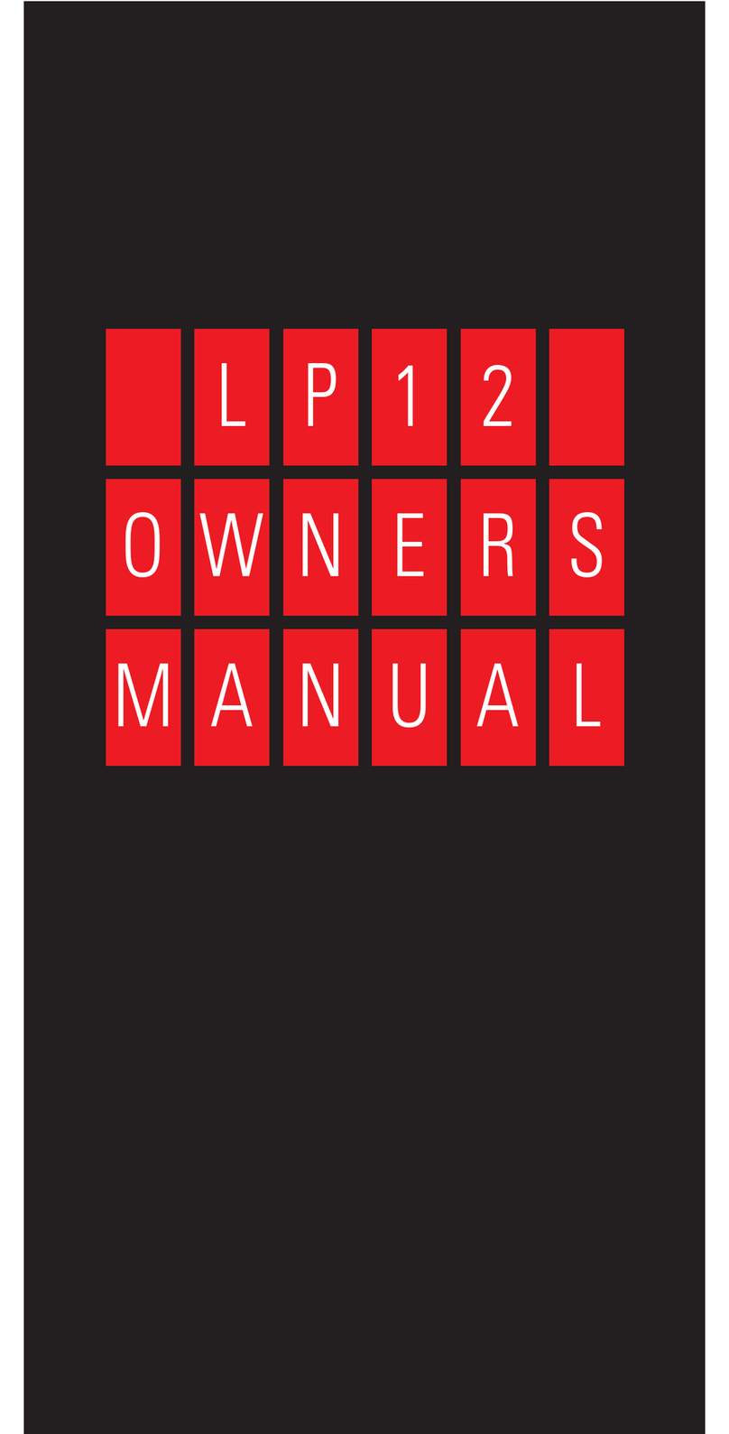 Linn Sondek LP12 owner's manual