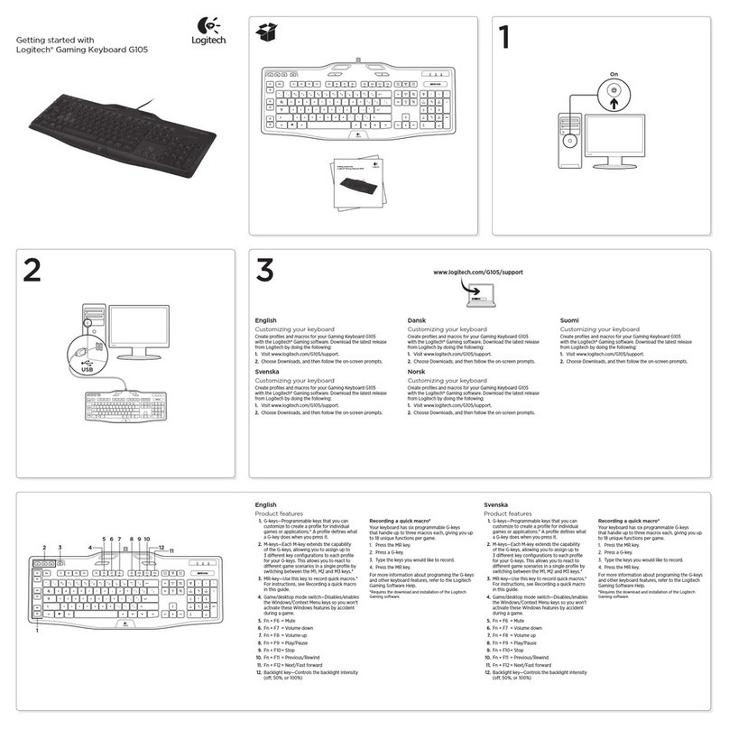 Logitech G105 User manual