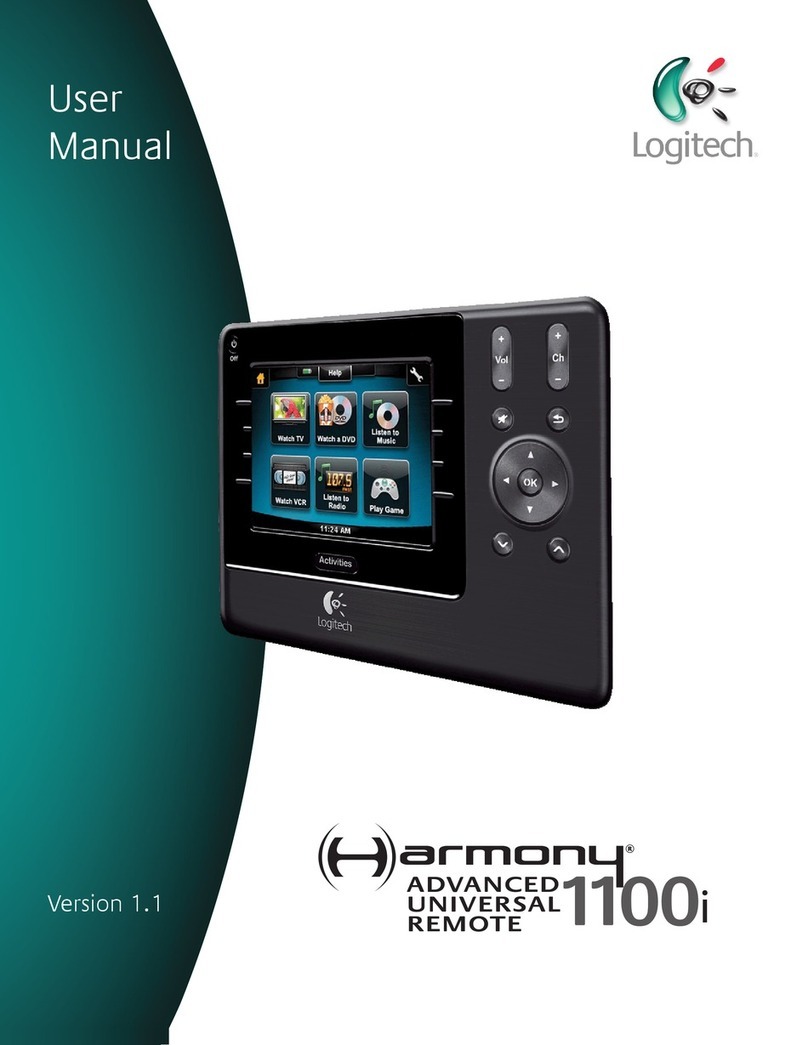 Logitech Harmony 1100i User manual
