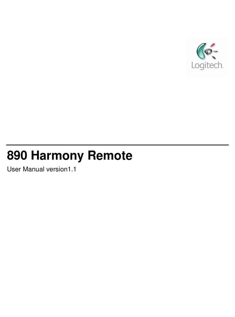 Logitech Harmony 890 User manual