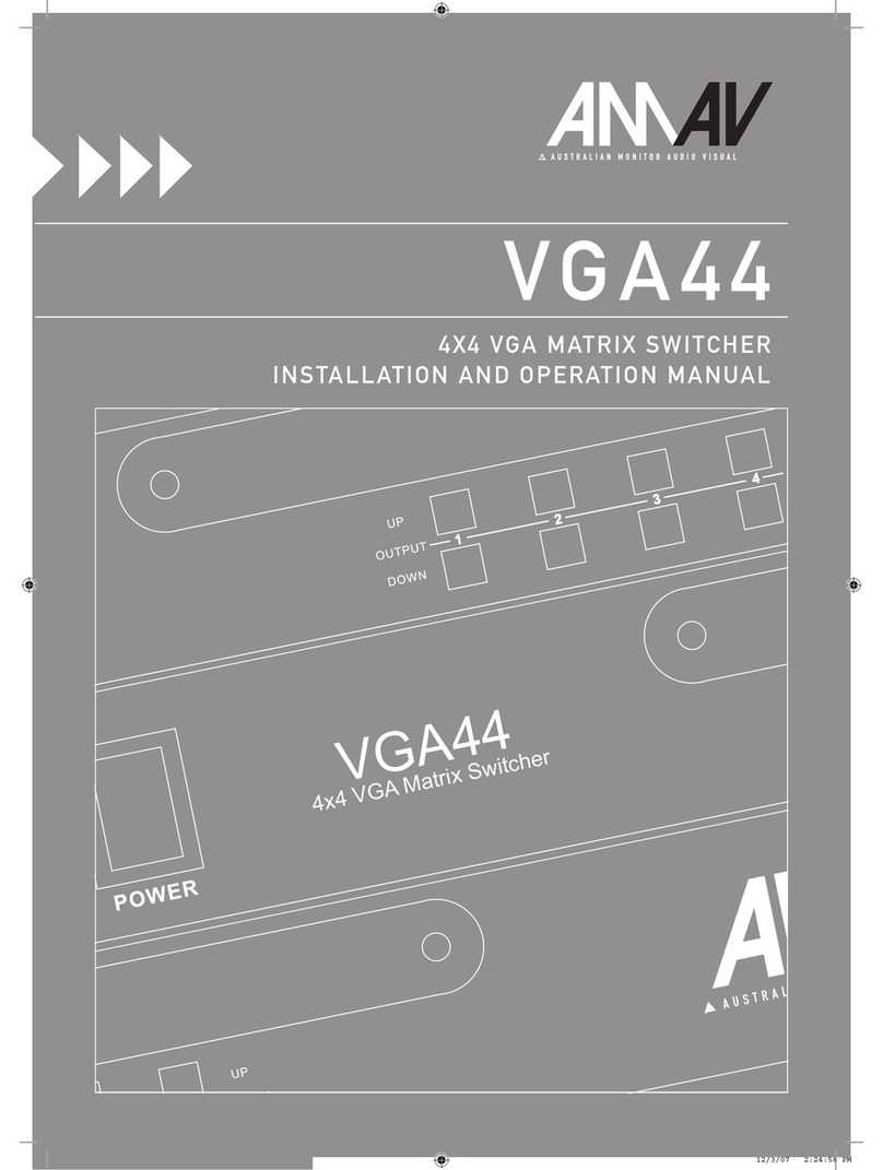 AMAV VGA44 Installation and operation manual
