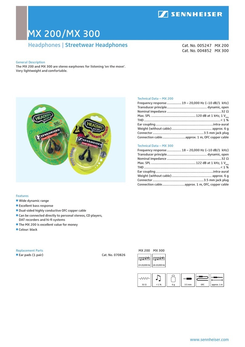 Sennheiser MX 300 User manual