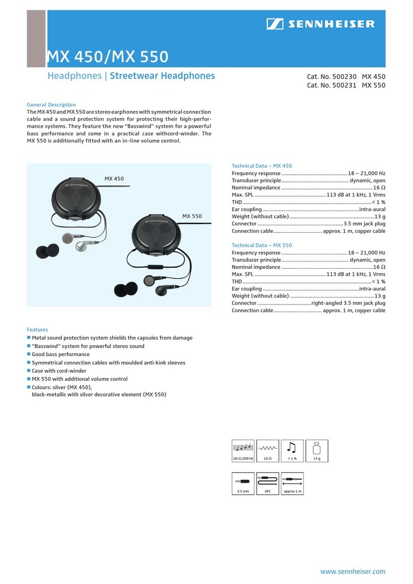 Sennheiser MX 450 specification