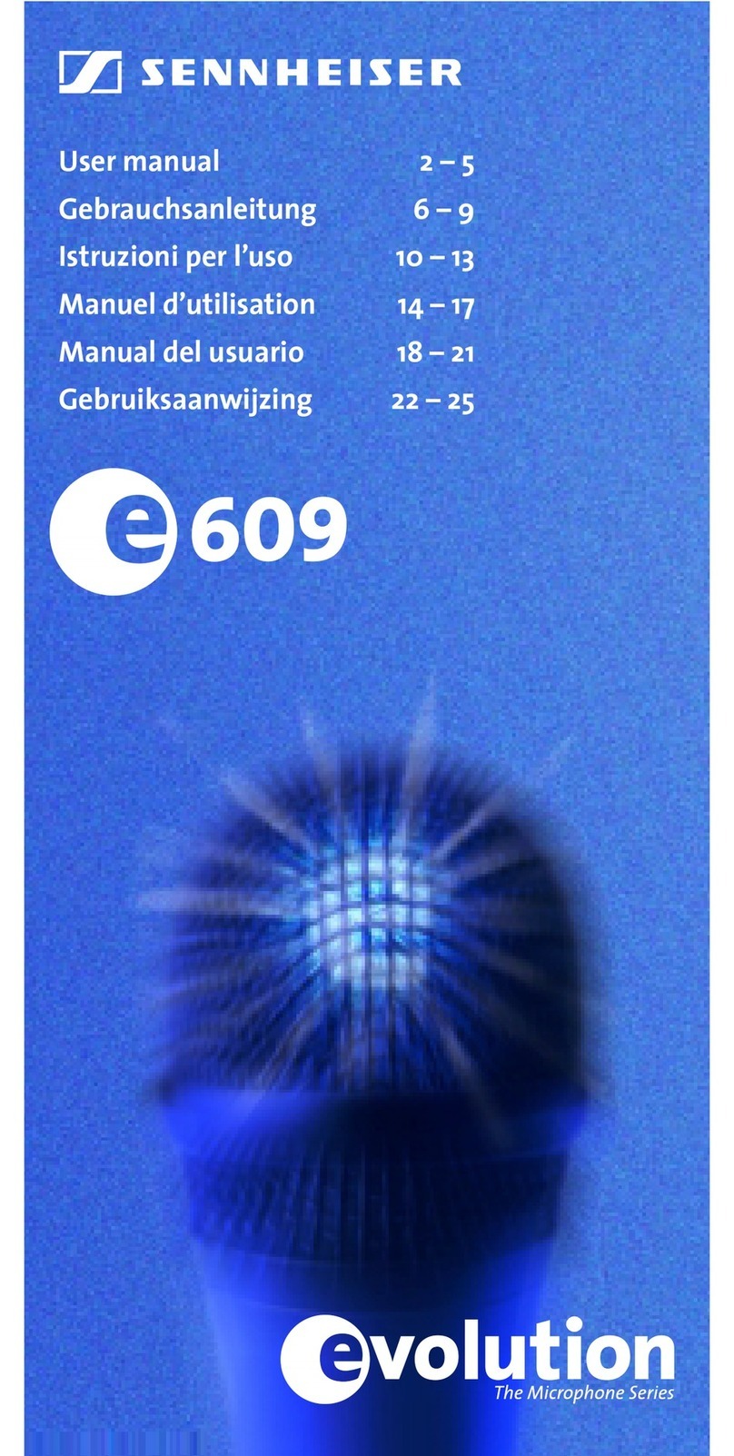 Sennheiser e 609 silver User manual